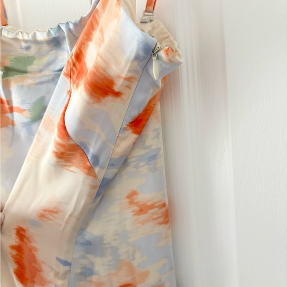 Abercrombie and Fitch Strapless Orange and Cream Dress - Picture 3 of 10